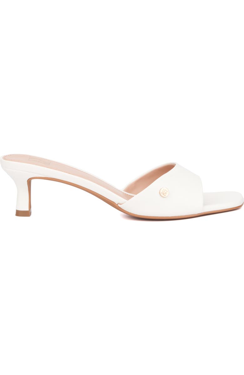NEW YORK AND COMPANY Gaia Kitten Heel Sandal, Alternate, color, White