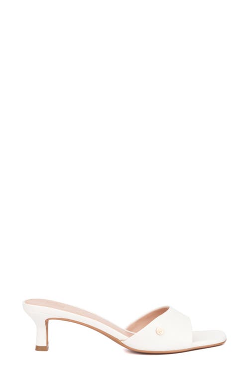 Shop New York And Company Gaia Kitten Heel Sandal In White