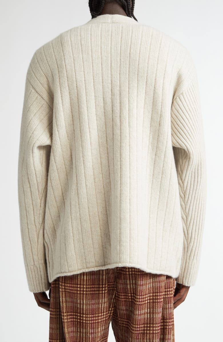 The Elder Statesman Cashmere Mixed Rib Cigar Cardigan, Alternate, color,