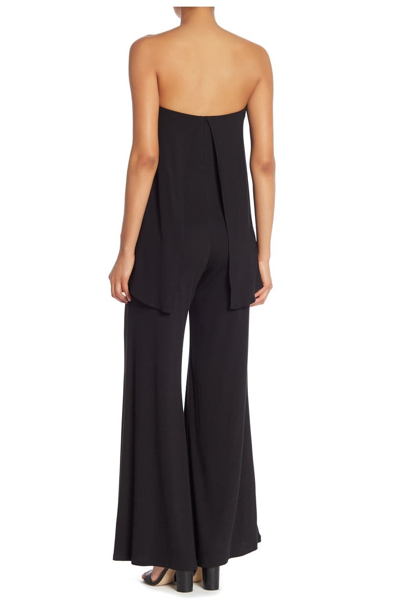 GO COUTURE Strapless Popover Jumpsuit, Alternate, color, Black