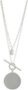 NORDSTROM RACK Set of 2 Demi Fine Disc Pendant Necklaces