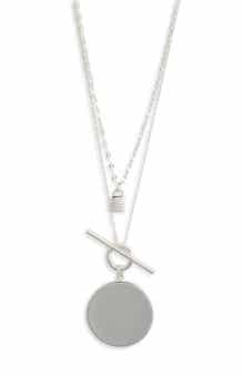 NORDSTROM RACK Set of 2 Demi Fine Disc Pendant Necklaces