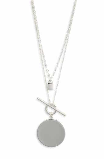 NORDSTROM RACK Set of 2 Demi Fine Disc Pendant Necklaces