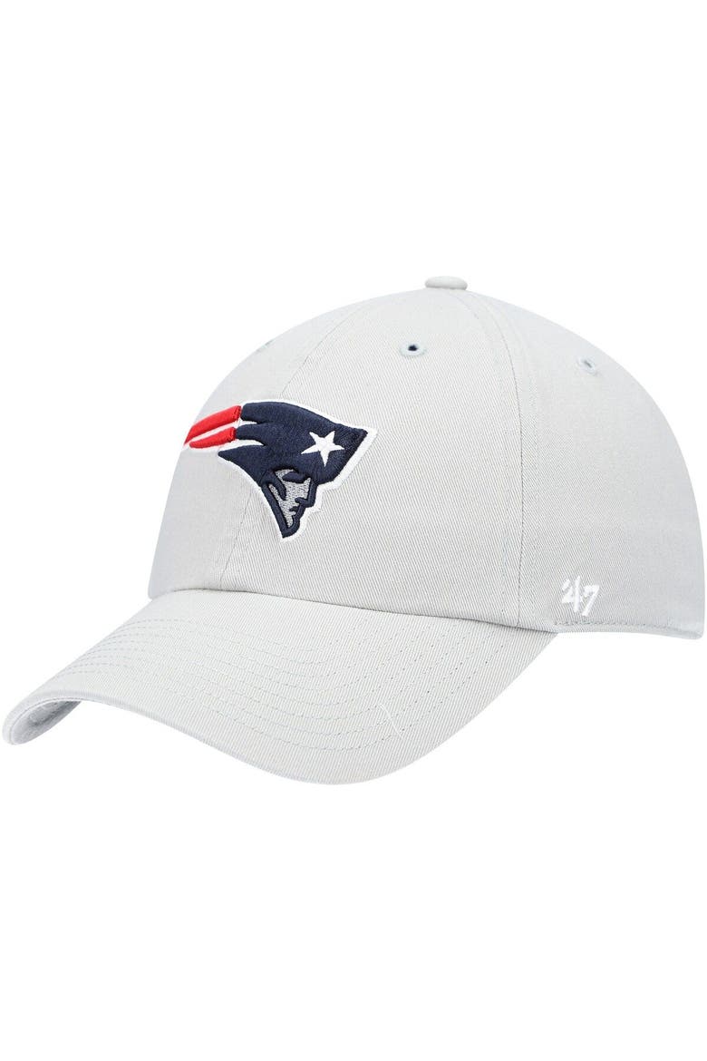 Men's '47 Gray New England Patriots Clean Up Adjustable Hat, Main, color, Gray