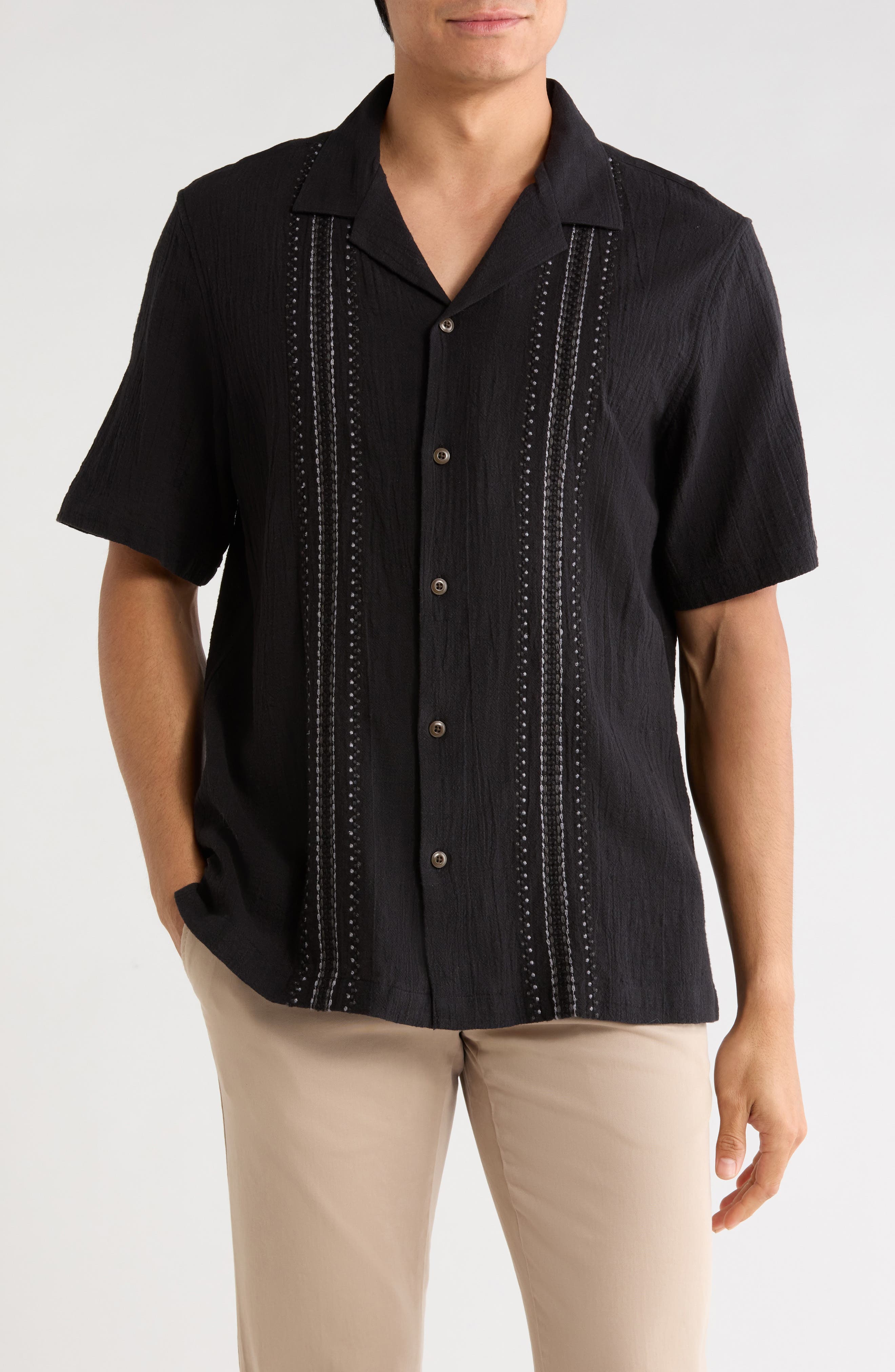 Embroidered Camp Shirt