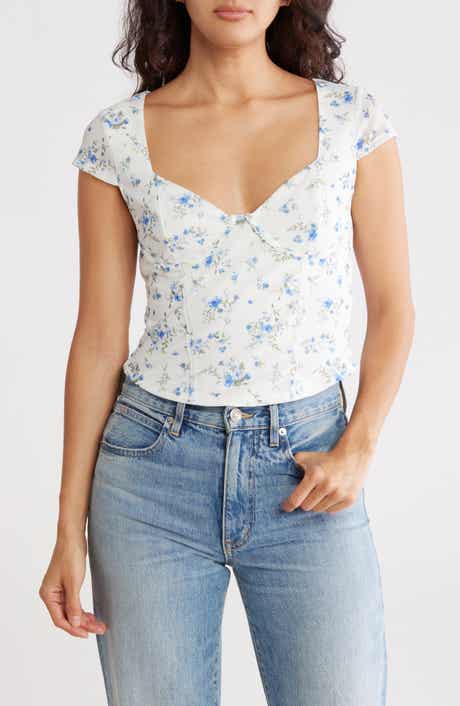 Madden Girl Cap Sleeve Corset Top