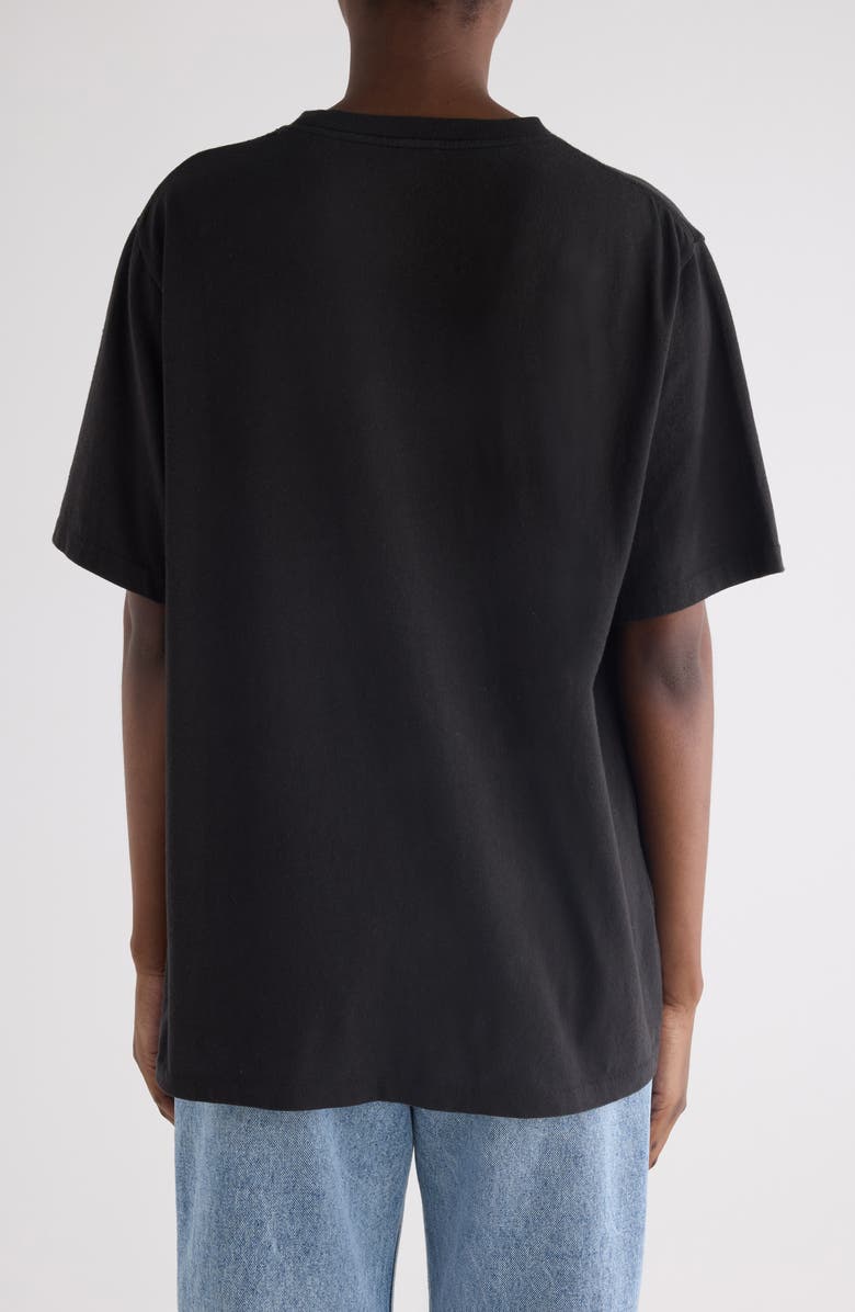 Chloé Flamingo Organic Cotton Graphic T-Shirt, Alternate, color, Ash Black