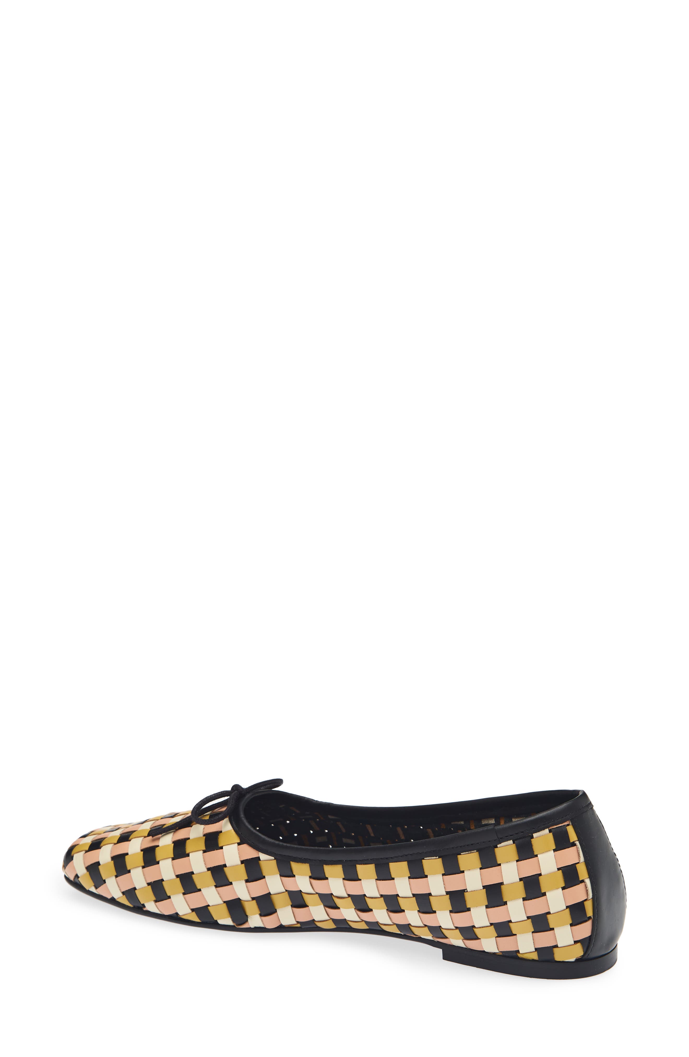 Jada Woven Square Toe Ballet Flat, Alternate, color, MANGO MULT WOVEN CALF