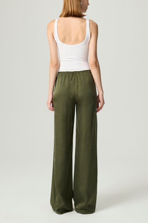 Nocturne Fluid Tailored Wide-leg Pants In Green