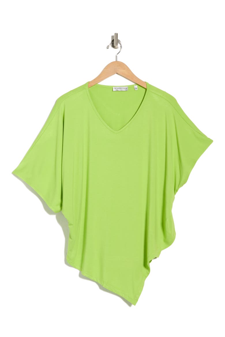 Asymmetric Tunic Top, Alternate, color, LIME