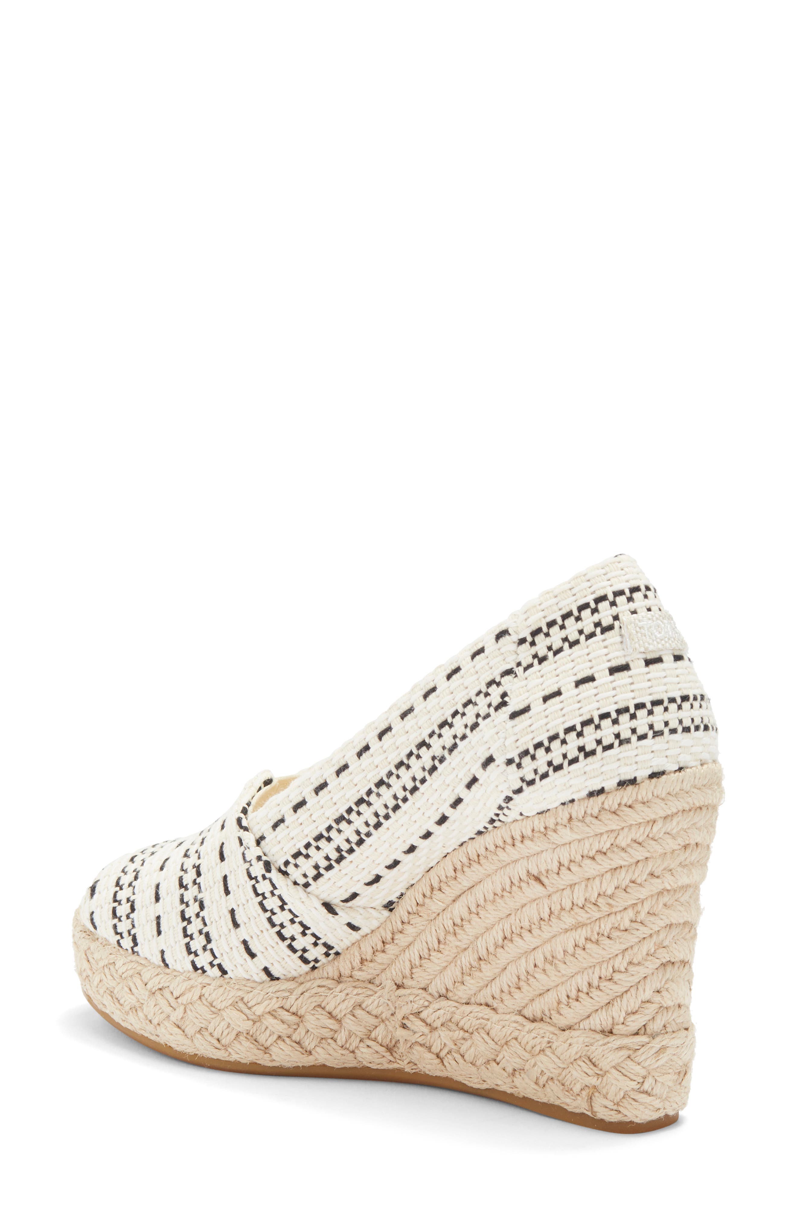 TOMS Michelle Peep Toe Wedge Sandal, Alternate, color, 