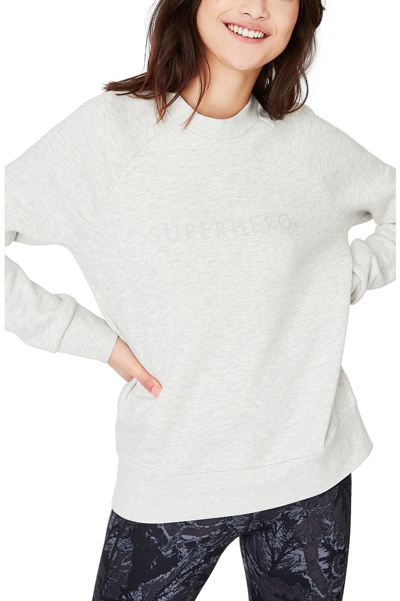 Superhero Sweatshirt, Main, color, OATMEAL MARL