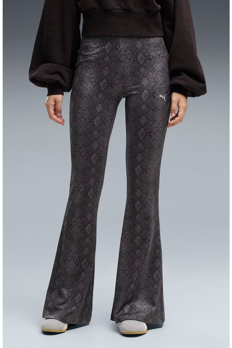 Snake Pack Flare Leggings, Main, color, PUMA BLACK