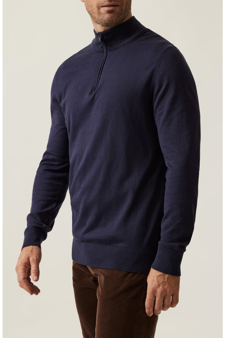 Quarter Zip Sweater, Alternate, color, NAVY