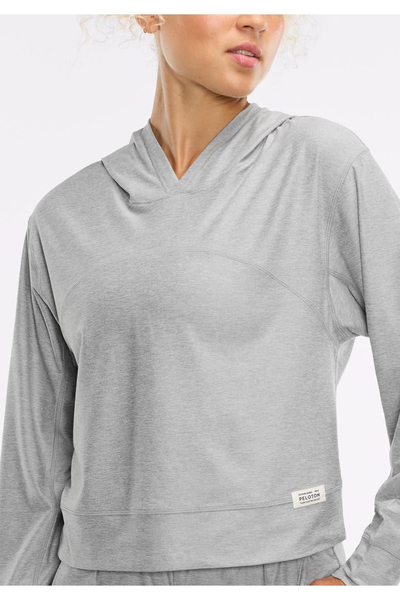 Dreamblend Curved Yoke Pullover Hoodie, Alternate, color, Light Heather Grey