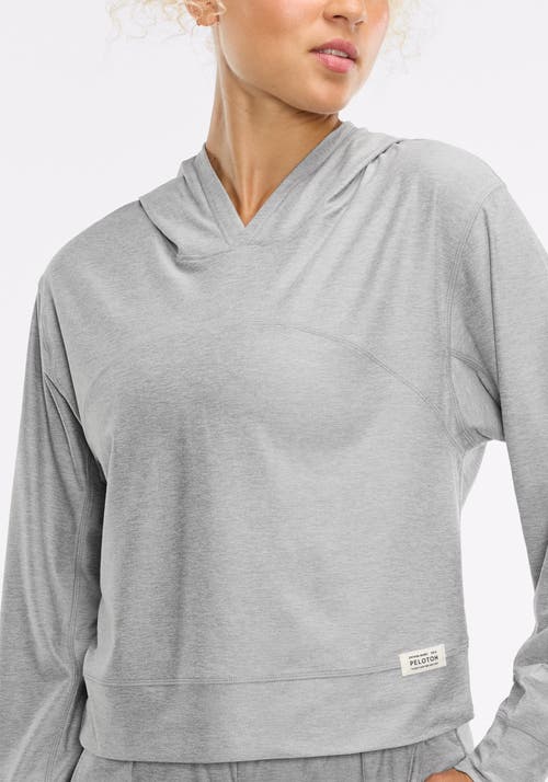 Peloton Dreamblend Curved Yoke Pullover Hoodie In Gray
