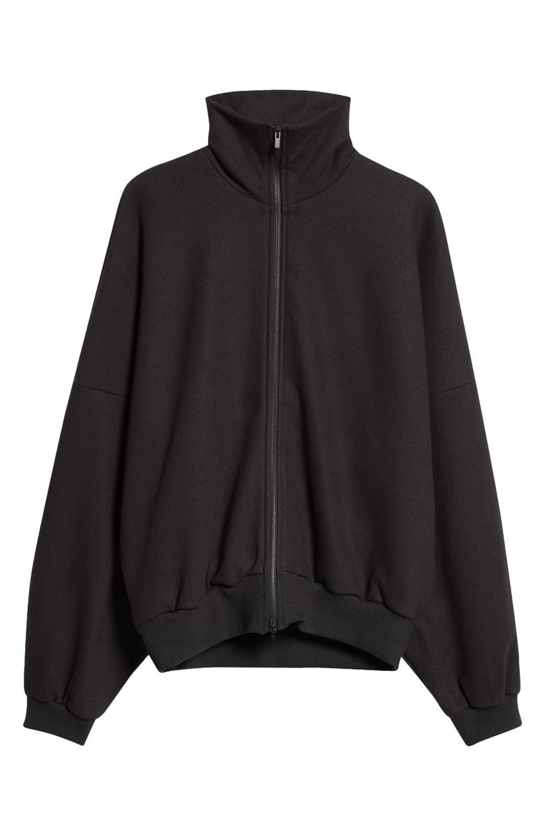Fear of God High Neck Cotton & Wool Jacket, Alternate, color, Black