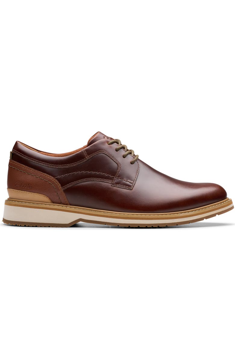Clarks<sup>®</sup> Monahan Plain Toe Oxford, Alternate, color, Mahogany Combi