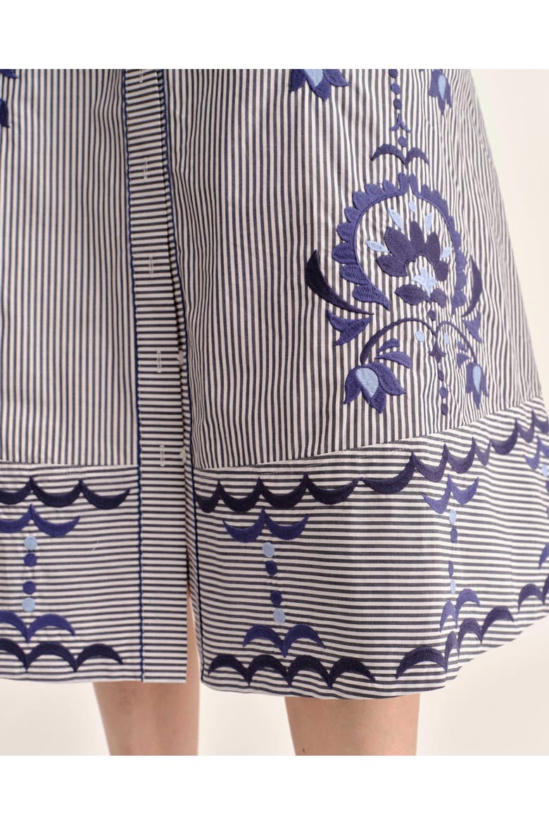 Francesca Midi Shirtdress, Alternate, color, Parkside Floral Stripe