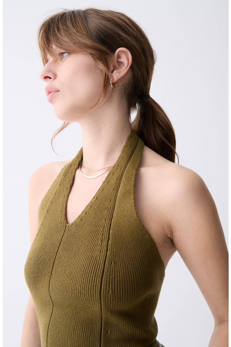Belmonte Halter Sweater, Alternate, color, ARMY