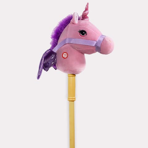 28 Inch Unicorn Stick Horse with Sound Toy