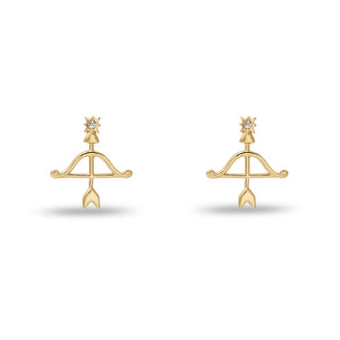 Sagittarius Zodiac Stud Earrings