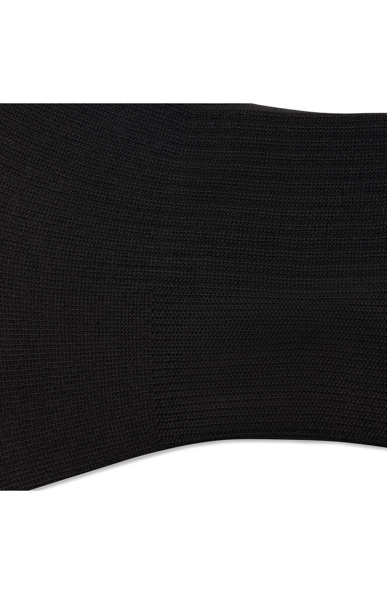 Bombas Featherweight Rib Quarter Socks, Alternate, color, Black