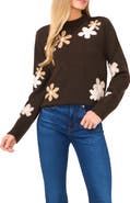 CeCe Floral Crewneck Sweater