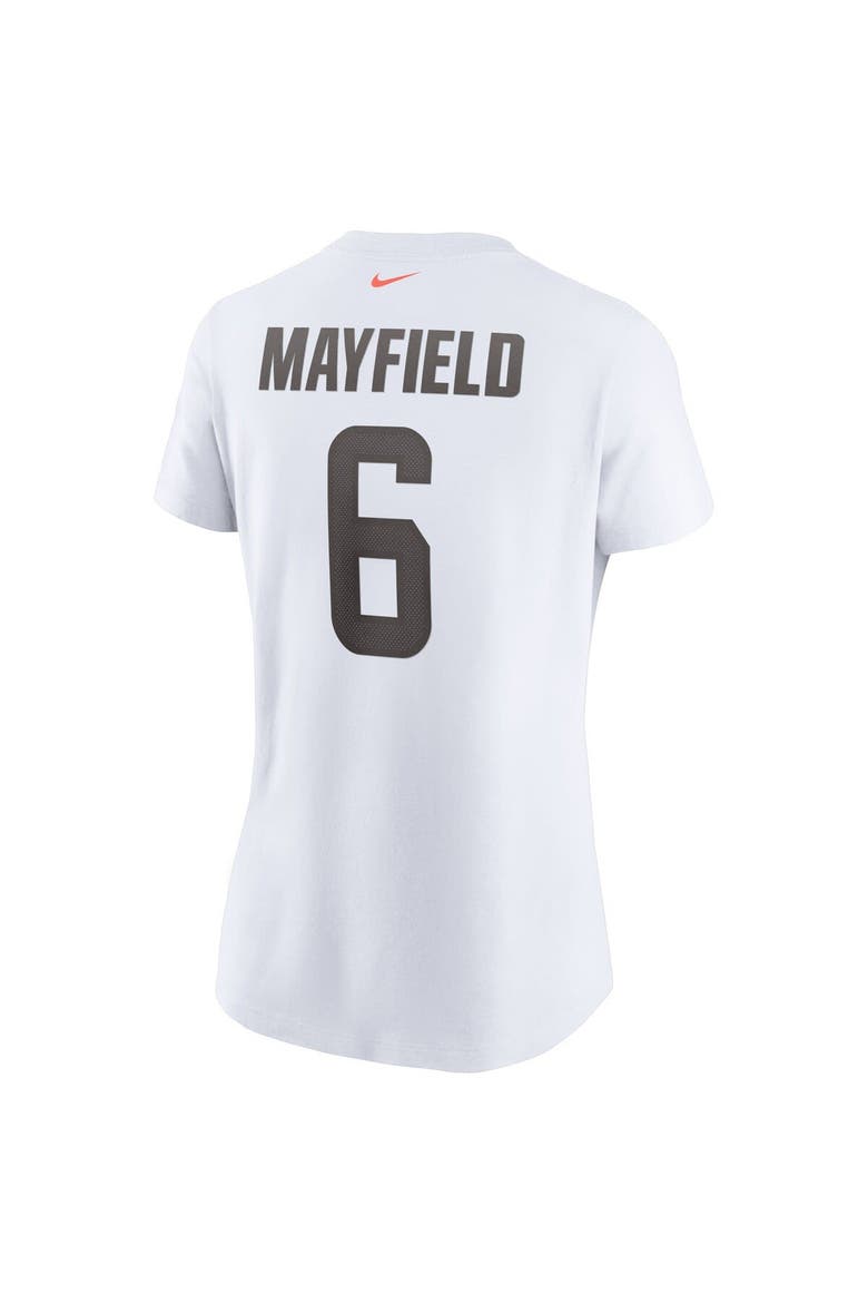 Women's Nike Baker Mayfield White Cleveland Browns Name & Number T-Shirt, Alternate, color, White