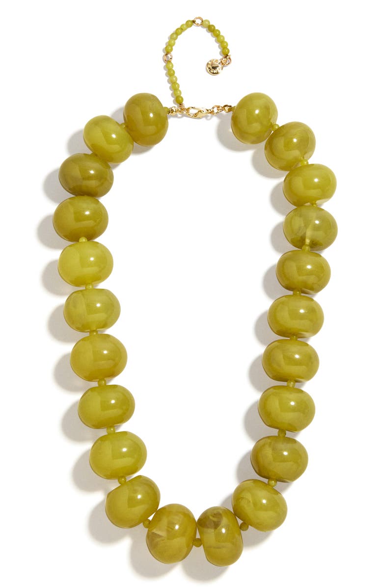 BaubleBar Joan Necklace, Alternate, color, Olive