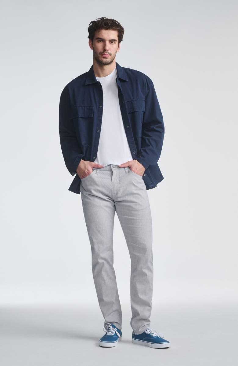 Mavi Jeans Jake Micro Stripe Slim Fit Pants, Alternate, color, Light Grey Linen Stripe