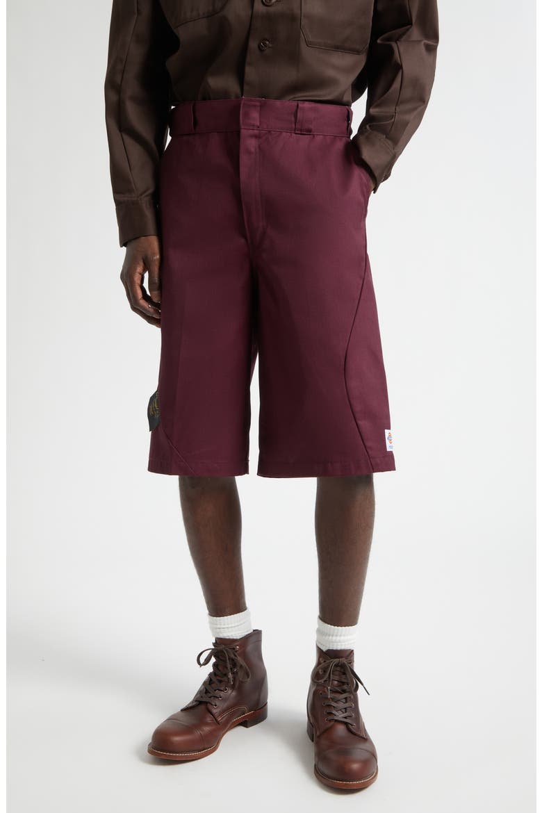 x Dickies Twill Work Shorts, Main, color, BORDEAUX