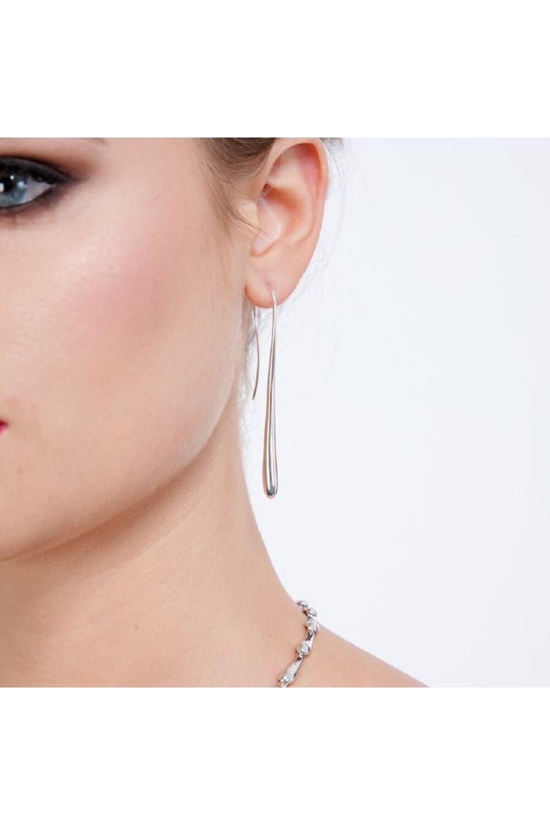 Long Solid Drop Earrings, Alternate, color, Sterling Silver