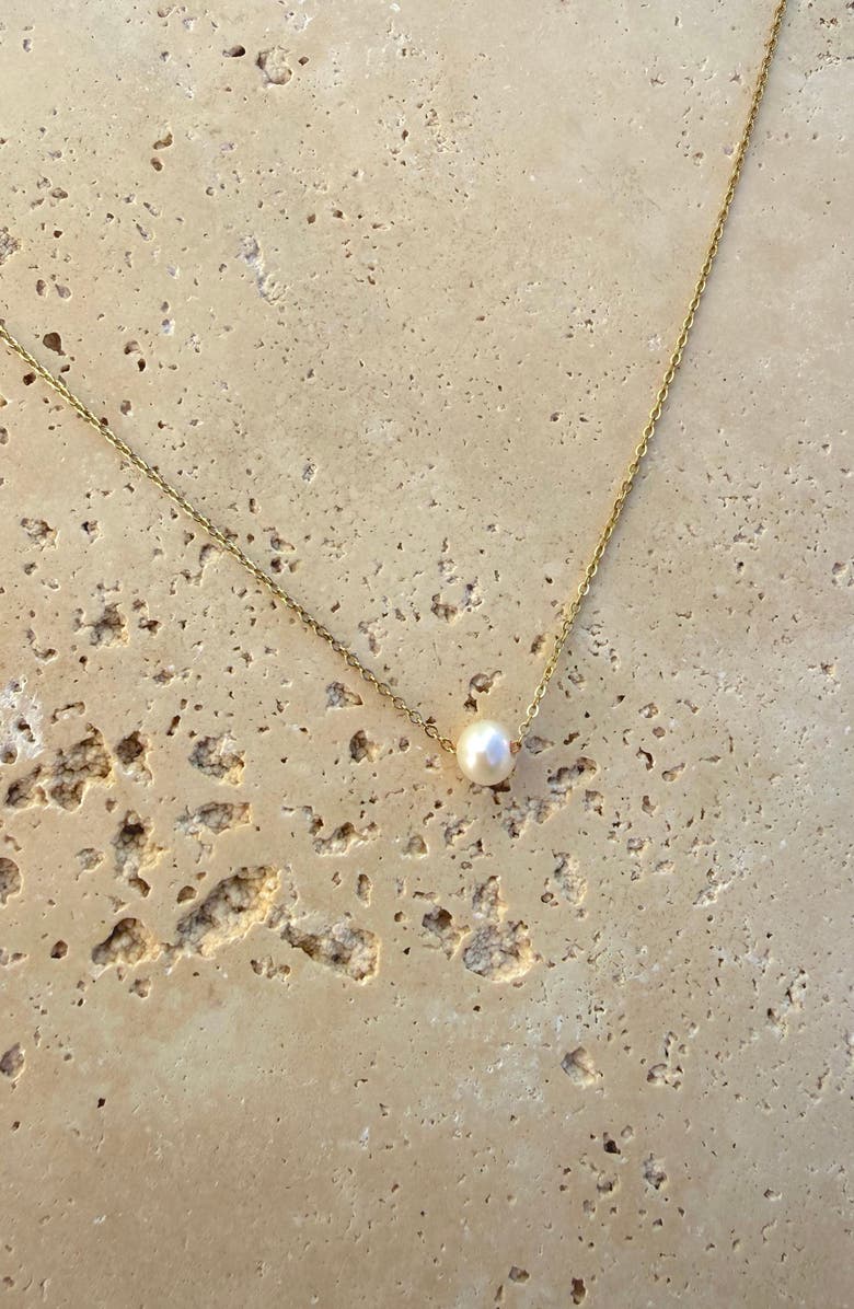 Adornia Freshwater Pearl Pendant Necklace, Alternate, color, Gold/ White