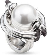 UNODE50 Pearl Leather Fusion Ring