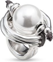 UNODE50 Pearl Leather Fusion Ring