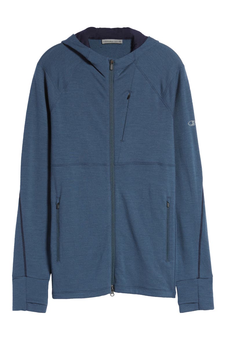 Quantum II Zip Hoodie, Alternate, color, SERENE BLUE