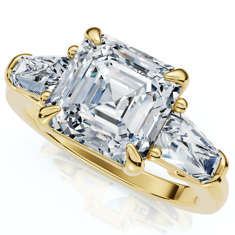 Certified 2 1/2Ct Paulina Asscher Dut Diamond Engagemen