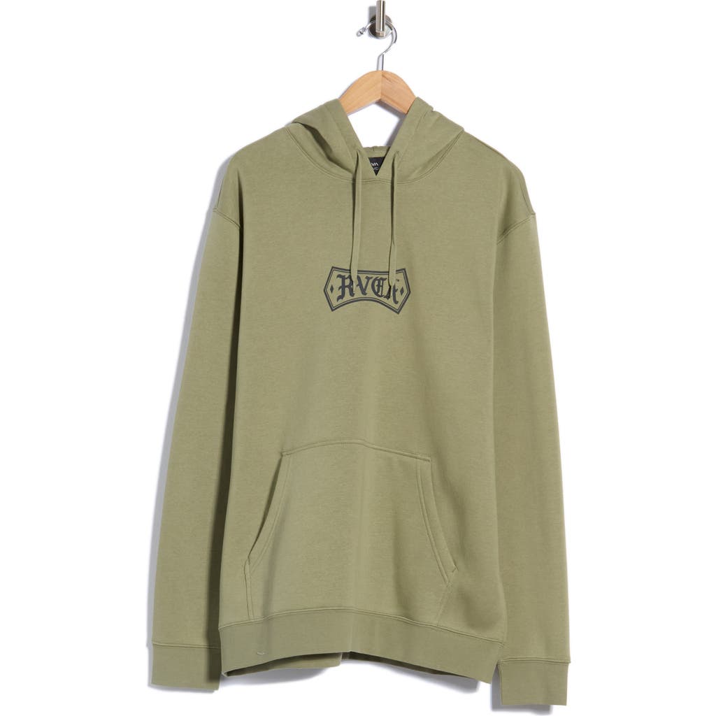 Rvca Meric Graphic Hoodie In Ranger Green
