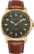 Perry Ellis Solar Powered 3-Hand Quartz Strap Watch, 41mm