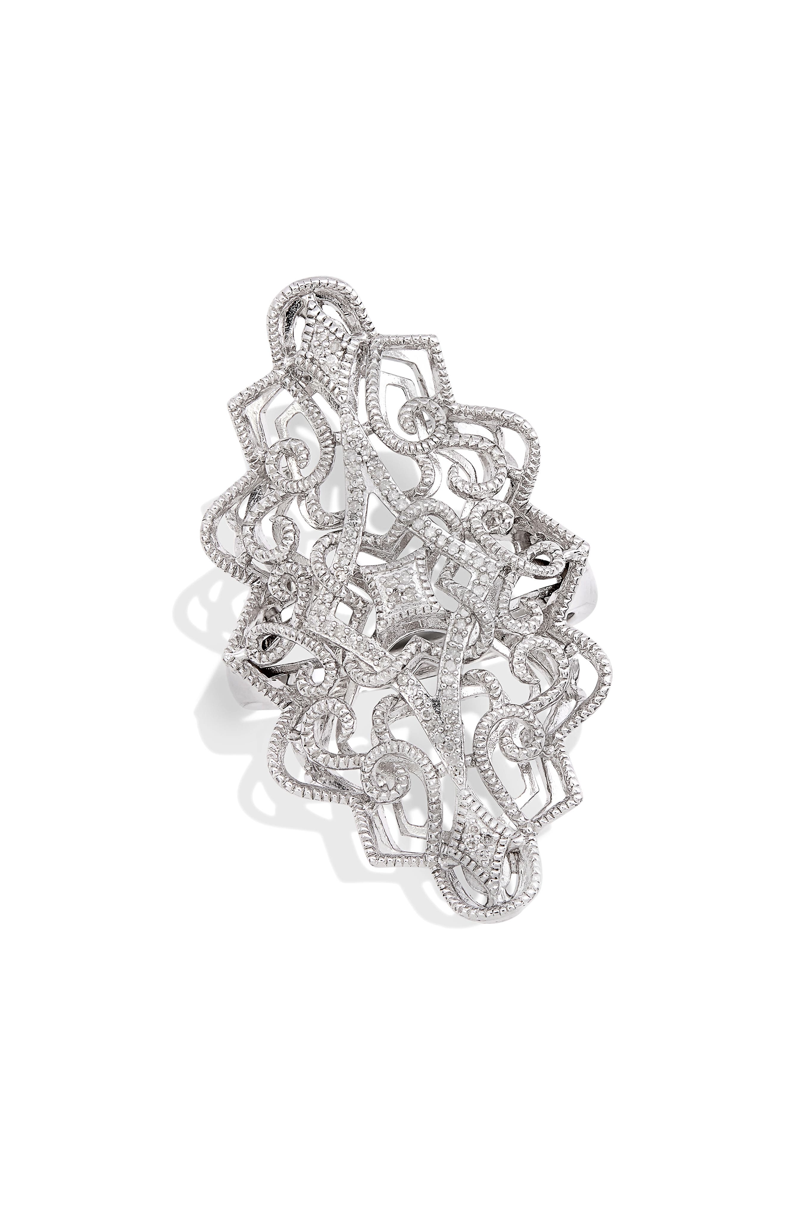 SAVVY CIE JEWELS Filigree Diamond Ring