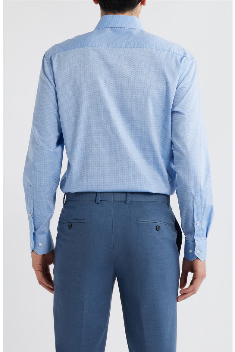 Modern Fit Light Blue Micropattern Cotton Dobby Dress Shirt, Alternate, color, BLUE