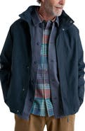 Seasalt Cornwall Sea Edge Waterproof Hooded Cotton Blend Rain Coat