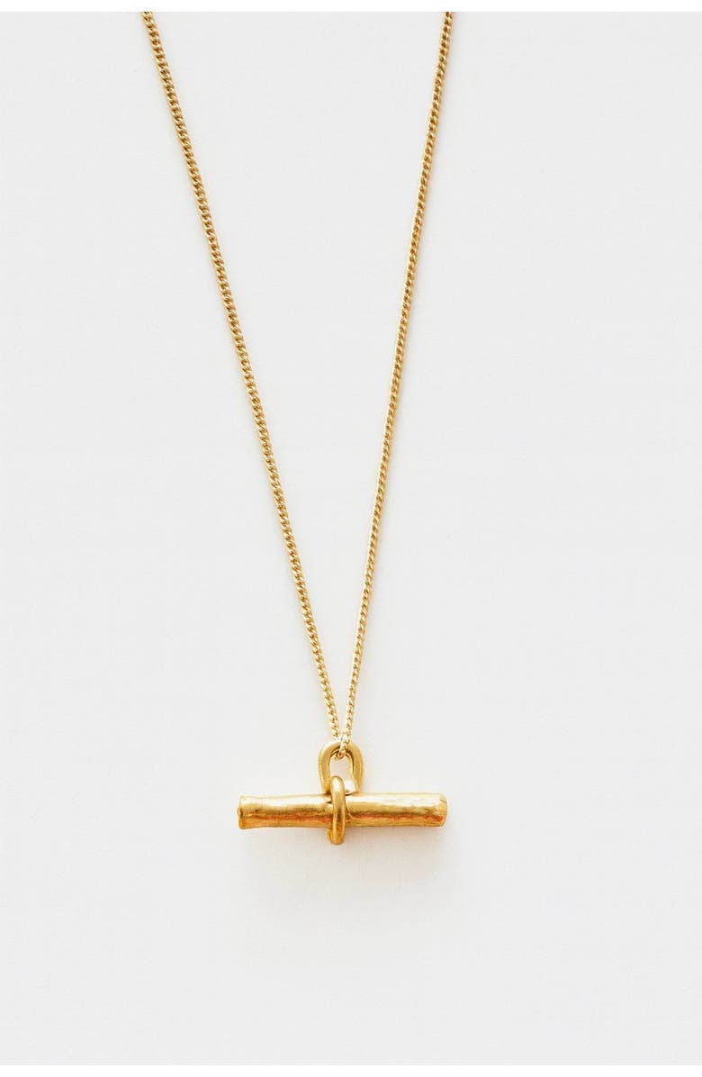 By Georgia Toggle Necklace, Main, color, Gold Plate