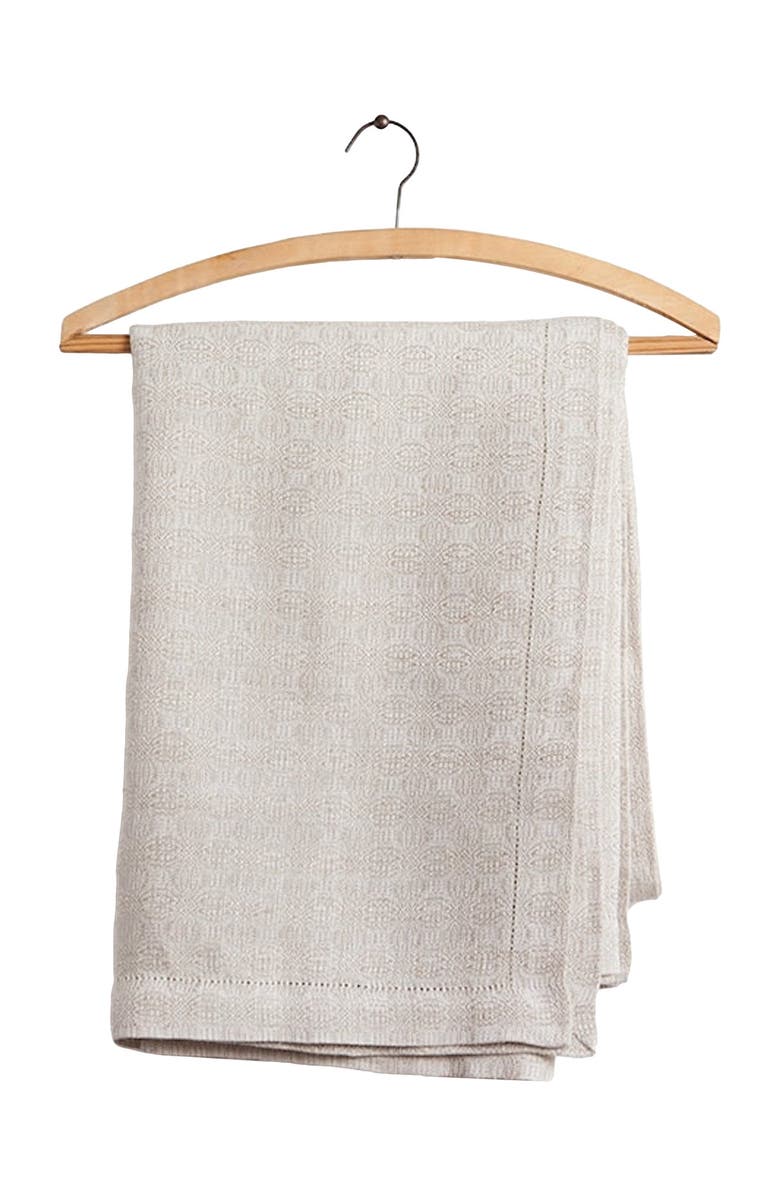 Mungo Linen Cloverleaf Tablecloth, Main, color, Natural