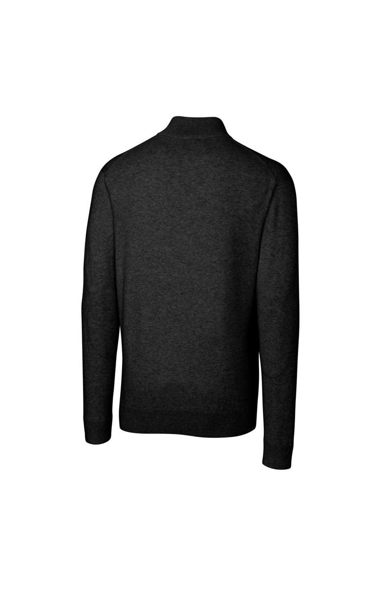 Cutter & Buck Men's Cutter & Buck  Black Jacksonville Jaguars Helmet Lakemont Tri-Blend Quarter-Zip Pullover Sweater, Alternate, color, 