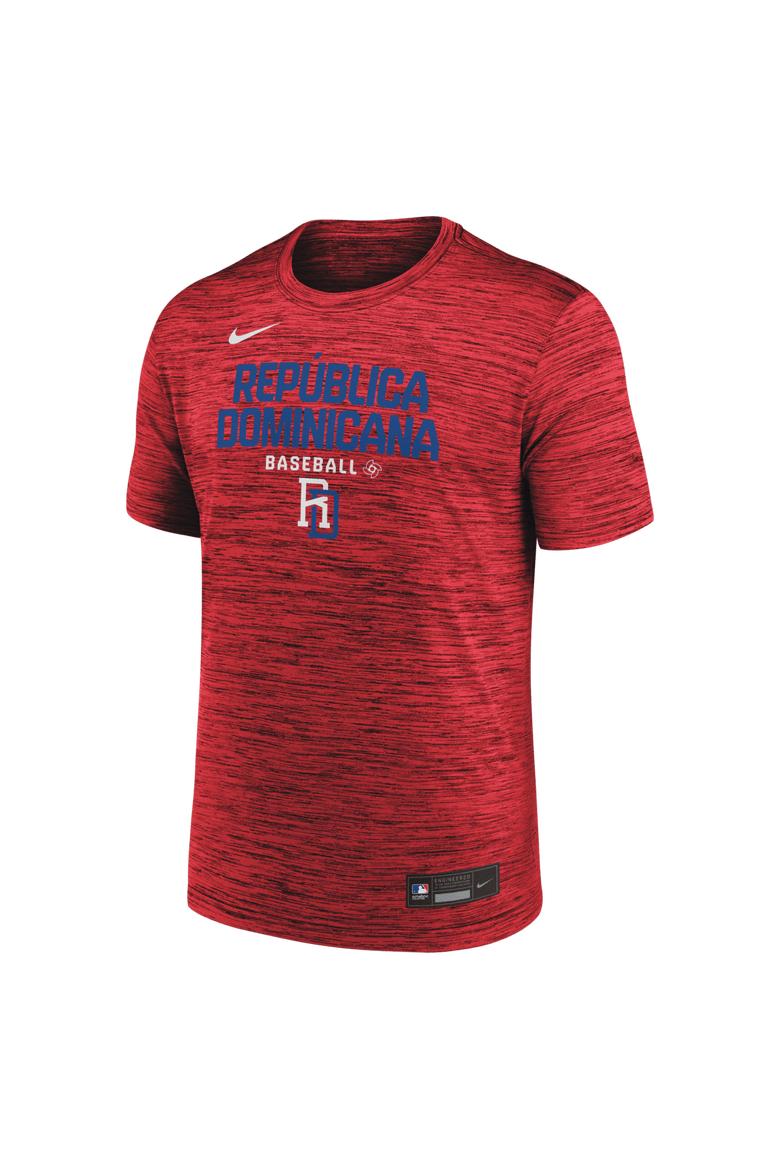 Men's Nike  Red Dominican Republic Baseball 2026 World Baseball Classic Velocity Dri-FIT T-Shirt, Alternate, color, Red