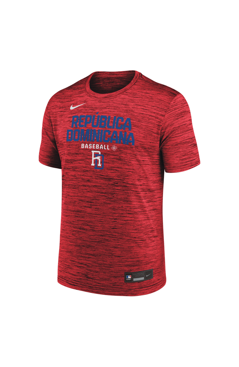 Nike Men's Nike  Red Dominican Republic Baseball 2026 World Baseball Classic Velocity Dri-FIT T-Shirt, Alternate, color, Red