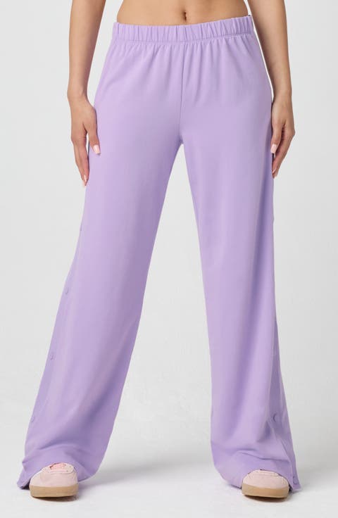 Snap Wide Leg Pants