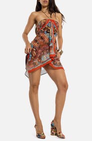 JADED LONDON Studded Scarf Minidress